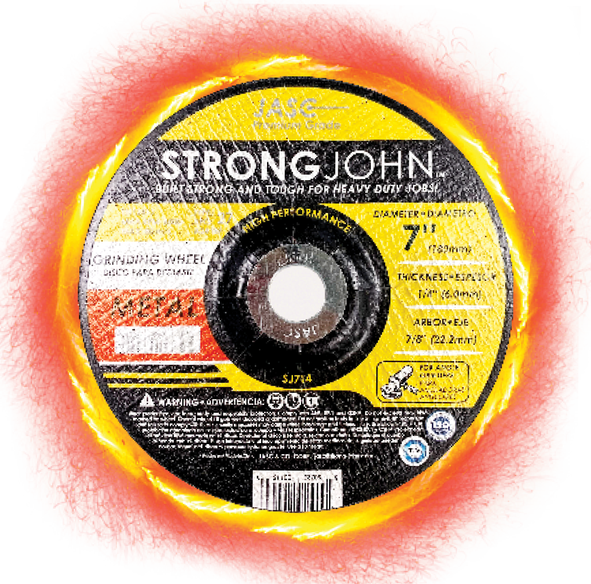 7’’ GRINDING WHEEL - 1/4" - CONICAL